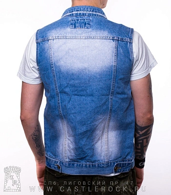 жилет джинсовый голубой светлый vkc959