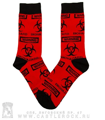 носки biohazard (черно-красные)