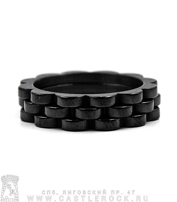 кольцо стальное мото (черное)