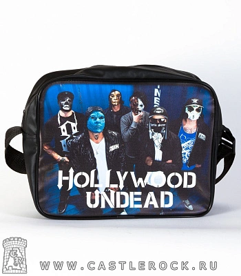 сумка к/з hollywood undead (группа, принт синий)