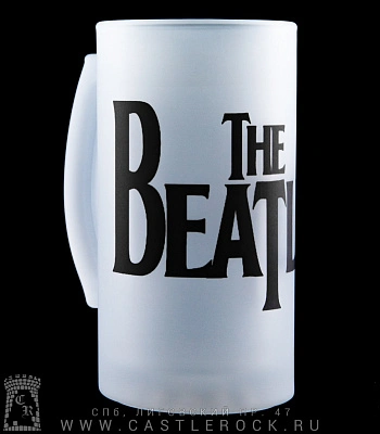 кружка пивная стеклянная beatles (лого)