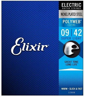 струны elixir для электрогитары elixir polyweb 0.009-0.042 (12000)