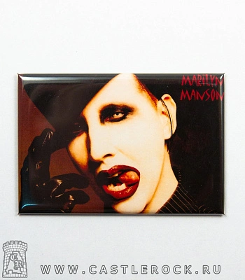 магнит прямоугольный marilyn manson (в шляпе)