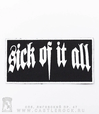 нашивка sick of it all (лого белое)