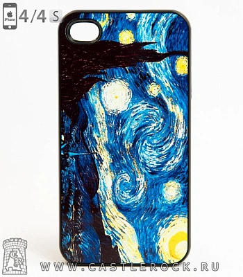чехол для iphone ван гог "звездная ночь/лунная ночь"