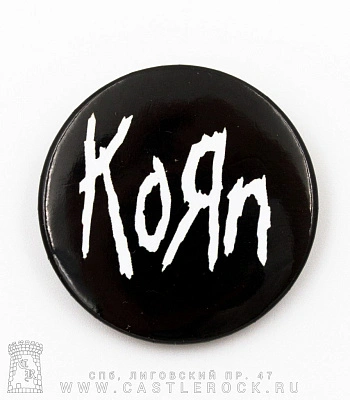 значок korn (лого, черный)