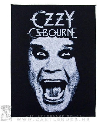 нашивка на спину ozzy osbourne (ч/б)
