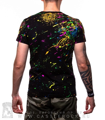 футболка брызги краски (полноформат, светится)