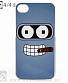 чехол для iphone futurama bender бендер (с сигарой)