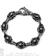 браслет стальной черепа в круге (15 мм)