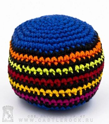 сокс полосатый (синий, оранжевый, желтый, красный, фиолетовый, пластиковые гранулы)