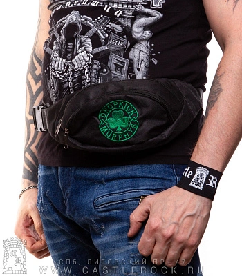 сумка на пояс с вышивкой dropkick murphys
