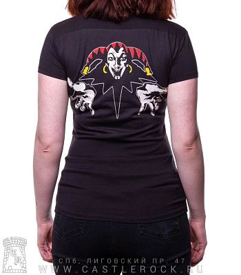 женская футболка король и шут горшенев (синий принт)