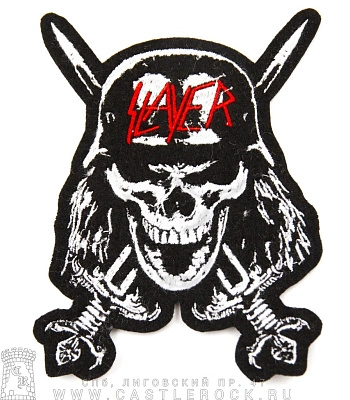 нашивка slayer (череп, вышивка)