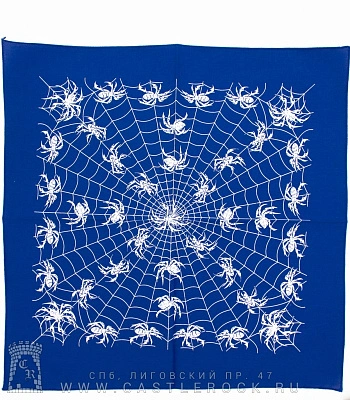 бандана пауки на паутине (синяя яркая) бандана пауки на паутине (синяя яркая)
