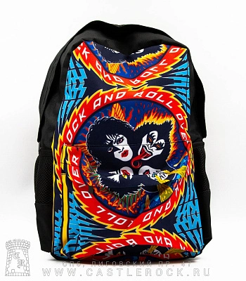 рюкзак принт kiss "rock and roll over"