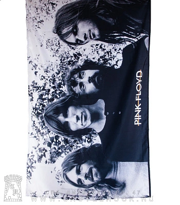 постер тканевый pink floyd (группа, ч/б)