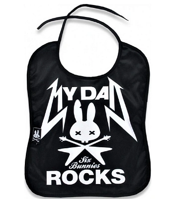слюнявчик детский six bunnies my dad rocks (заяц)