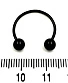 Циркуляр Сталь с Шариками Черный 1,2 х 17 х 5/5