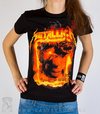 женская футболка metallica "jump in the fire"