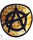 нашивка anarchy анархия (коричневая, круглая)