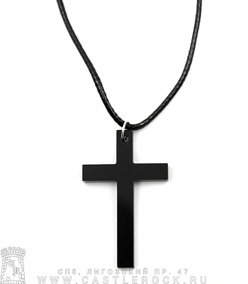 подвес крест (большой, черный)