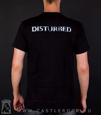 футболка disturbed (демон с черепами и мечом)