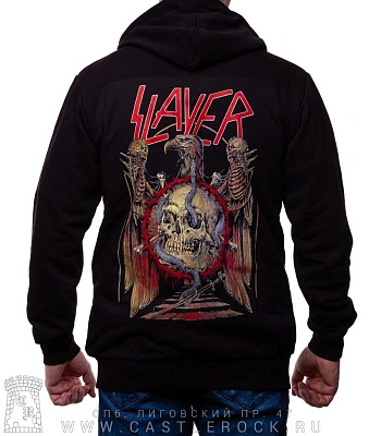 балахон на молнии slayer (орел, череп со змеей)