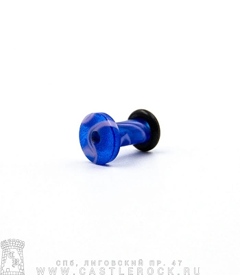 Тоннель Акрил Синий (с резинкой) 4 мм