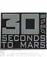 нашивка 30 seconds to mars (лого серое, широкая)