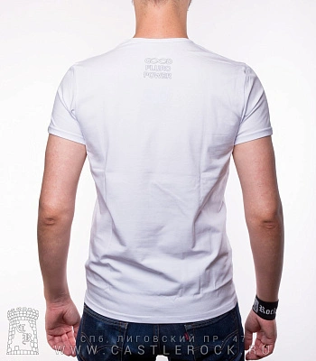 футболка ящерица (белая, светится)