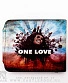 портмоне принт на кнопке bob marley "one love"