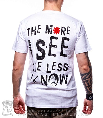 футболка red hot chili peppers "snow (hey oh)" (лого, белая)