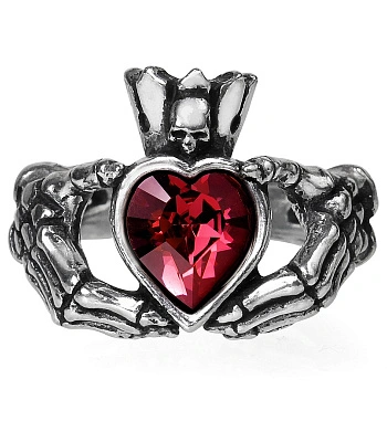кольцо alchemy gothic (алхимия готик) r210 claddagh by night
