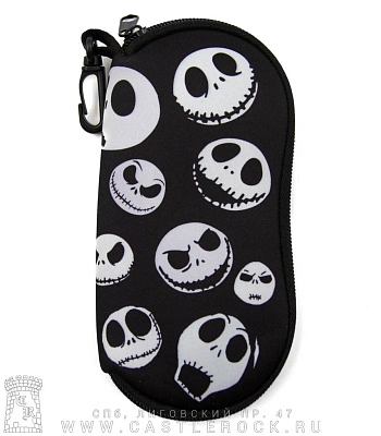 чехол для очков джек скеллингтон (ч/б)