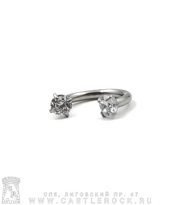 Циркуляр с Внутренней Резьбой Сталь со Стразами 1,2 х 8 х 3/3