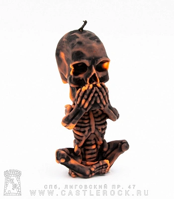 свеча скелет "ничего не скажу" (воск)