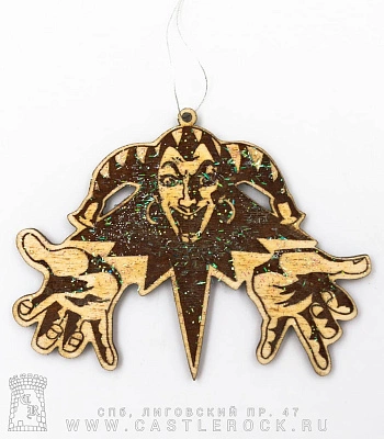 елочное украшение король и шут (лого большое, блестки)