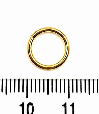 Сегментное Кольцо Кликер Сталь Золотистое 1,2 х 8