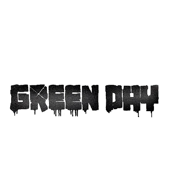 наклейка виниловая green day (лого, ч/б)