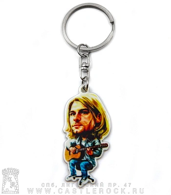 брелок металлический nirvana kurt cobain