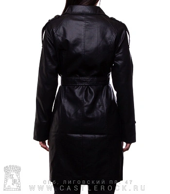 плащ женский к/з двубортный а-71