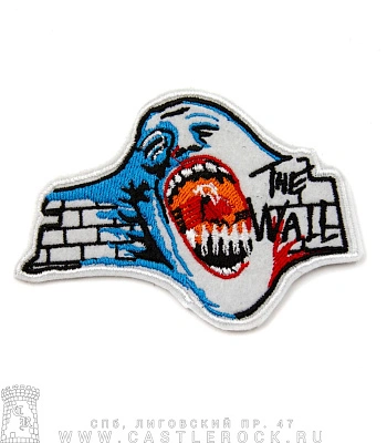 нашивка pink floyd "the wall" (белая, вышивка)