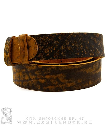 ремень кожаный полотно без пряжки (бежевый, 40 мм)