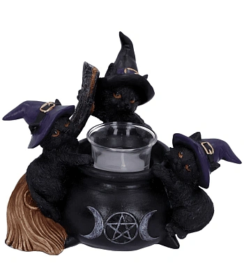 подсвечник котята с котлом