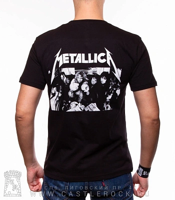 футболка metallica "master of puppets" (принт ч/б, большой)