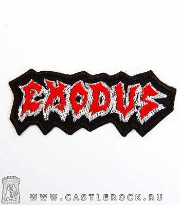 нашивка exodus (лого красно-белое, вышивка)