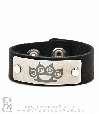 браслет кожаный five finger death punch (широкий)