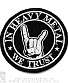 нашивка коза "in heavy metal we trust" (вышивка)