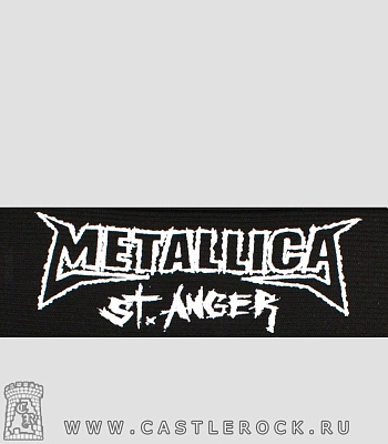напульсник на резинке metallica "st. anger" (надпись белая)